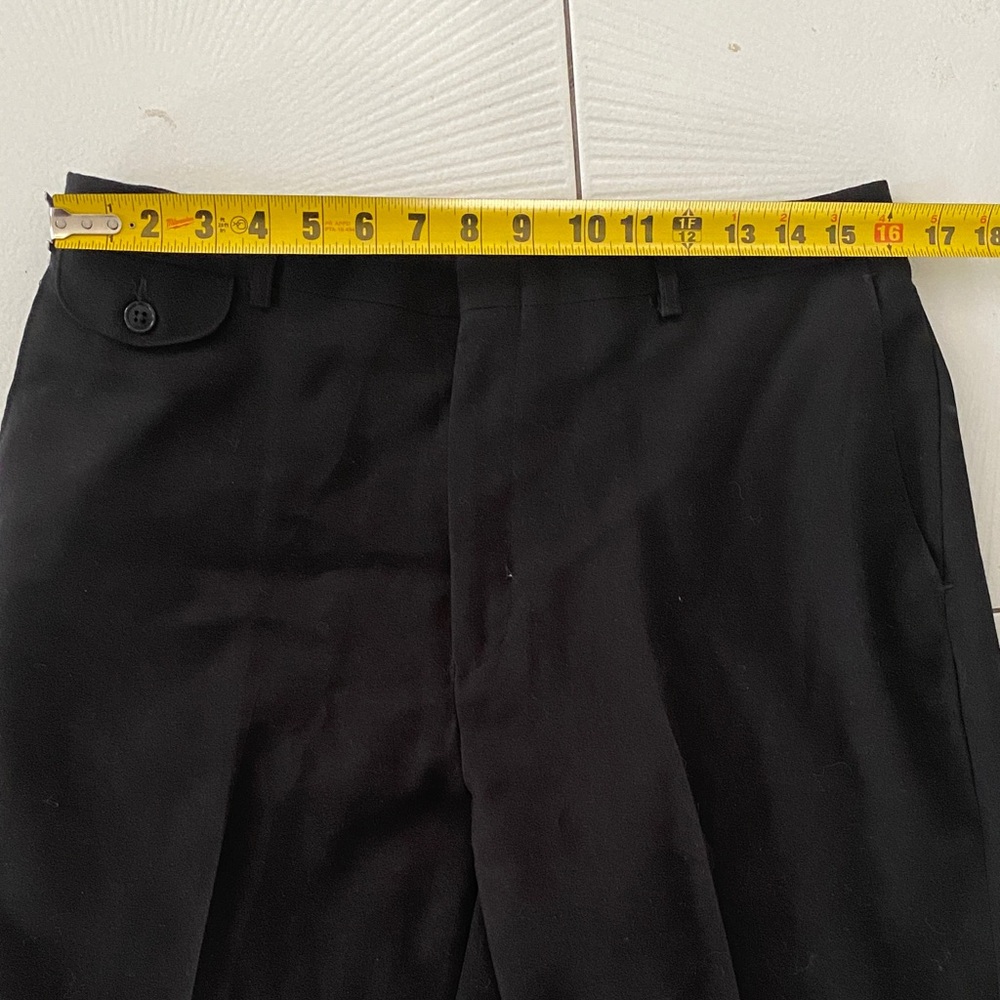 Haggar Men's Classic Black Flat Front Pants Slacks Trousers